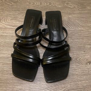 Black Strappy Heel Sandal